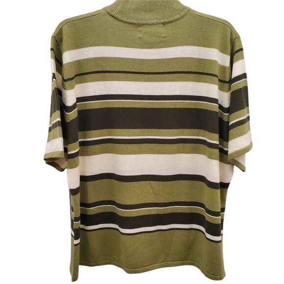 Vintage Sag Harbor  Stripe Short Sleeve Top - Picture 2 of 8